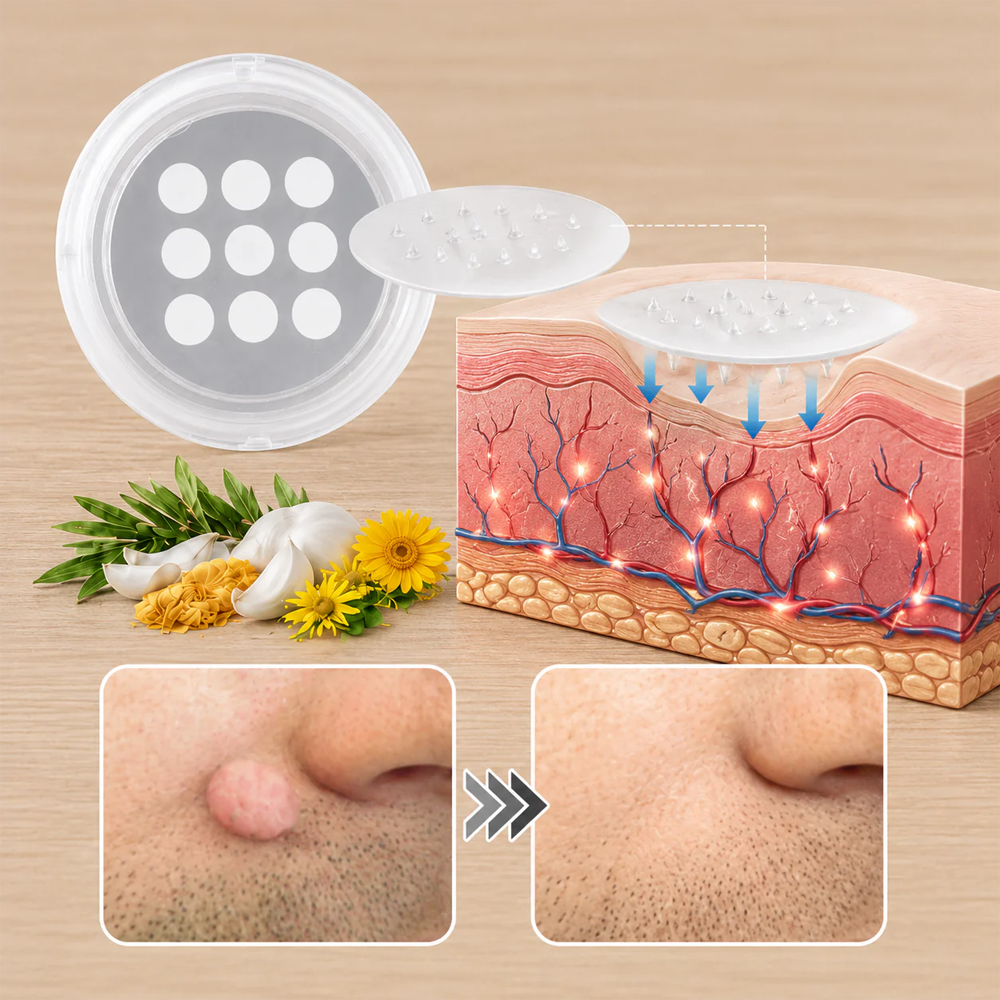 ✨【30%OFF only today】Hiskin ® 2-in-1 Microneedle & Hydrocolloid Patch🍀 | Removes raised moles, acne, flat warts, and skin tags | Helps improve wrinkles, scars, and blemishes | Invisible patches for face and body